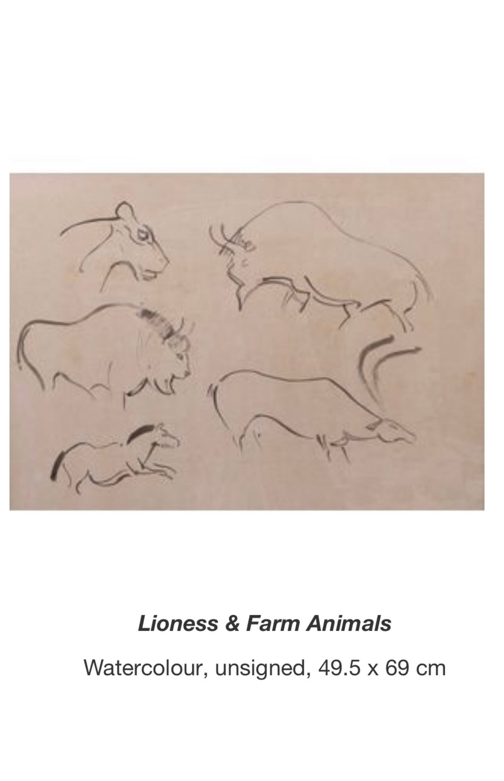 JOHN DOWIE LIONESS & FARM ANIMAL