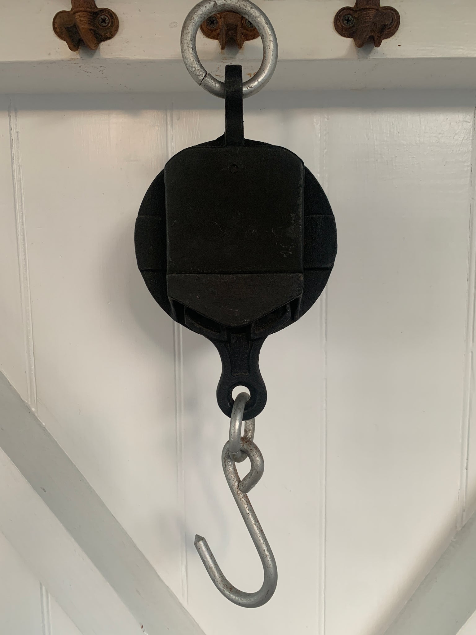 Vintage AJAX No. 5 Spring Balance – Industrial Hanging Scale (200 lb Capacity, Made in Australia)