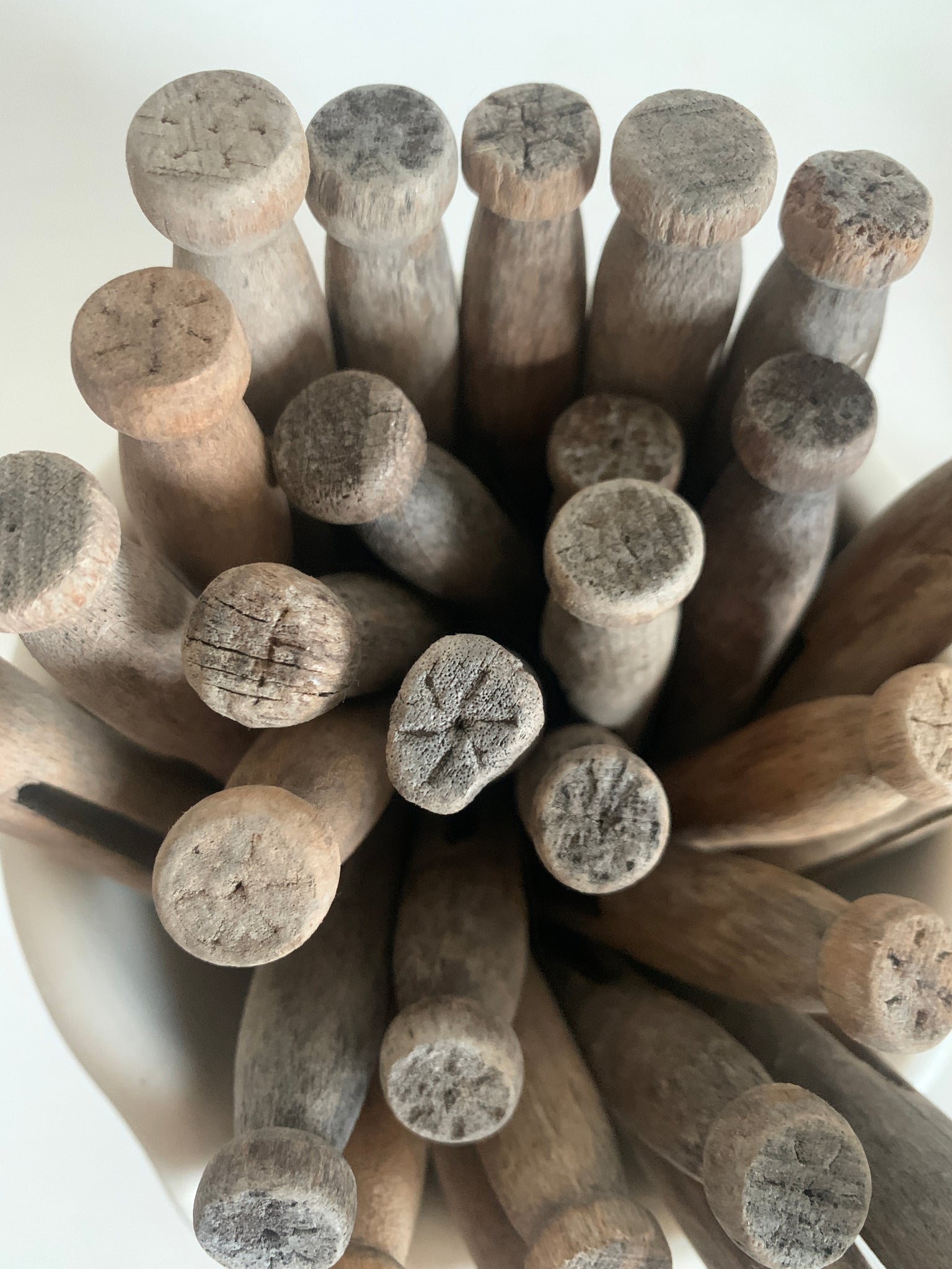 Vintage Wooden Clothes Pegs - Rustic Laundry & Sustainable Homewares