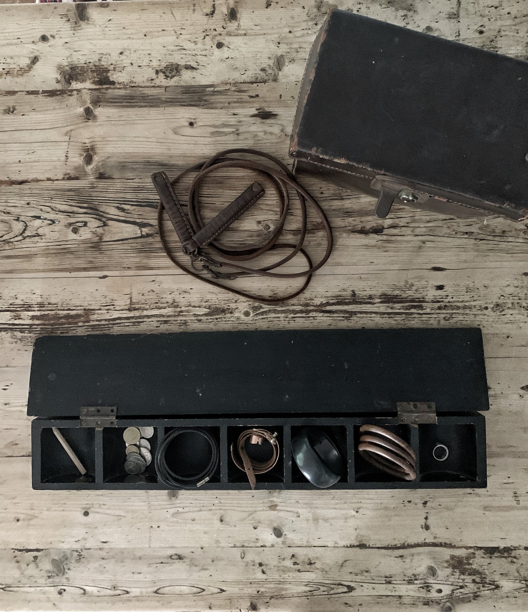 Vintage wooden coin till