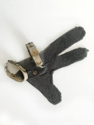 Vintage Industrial Chainmail Glove — Rare Mid-Century Safety Artifact
