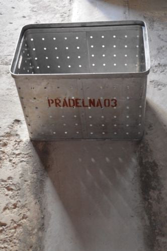 vintage industrial metal Czech Republic crate