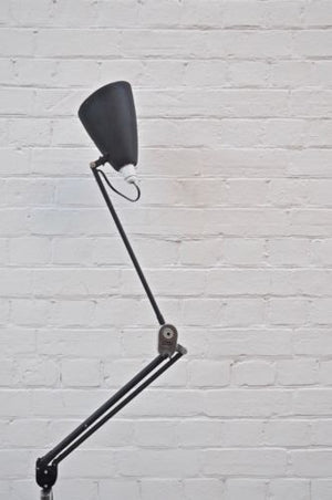 Collectible black Planet lamp on Chrome base with casters 