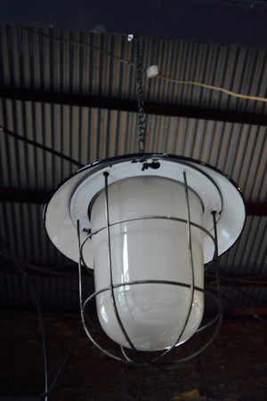 vintage industrial factory warehouse ceiling bunker light