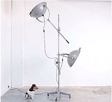Large 1950s French Industrial Floor Standing Photographic Lamp by NARITA