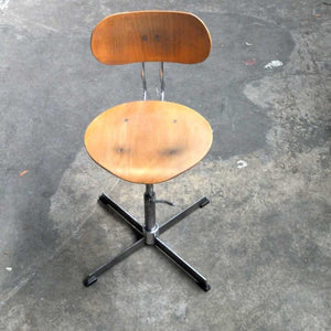 Vintage Industrial Adjustable Swivel Warehouse Factory Chair