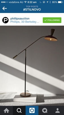 European mid century modern floor standing lamp reading light STUNNING