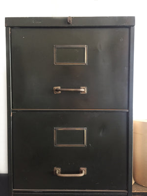 Vintage metal Four Drawer Filing Cabinet