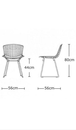 KNOLL Bertoia original chrome 420C industrial side chair