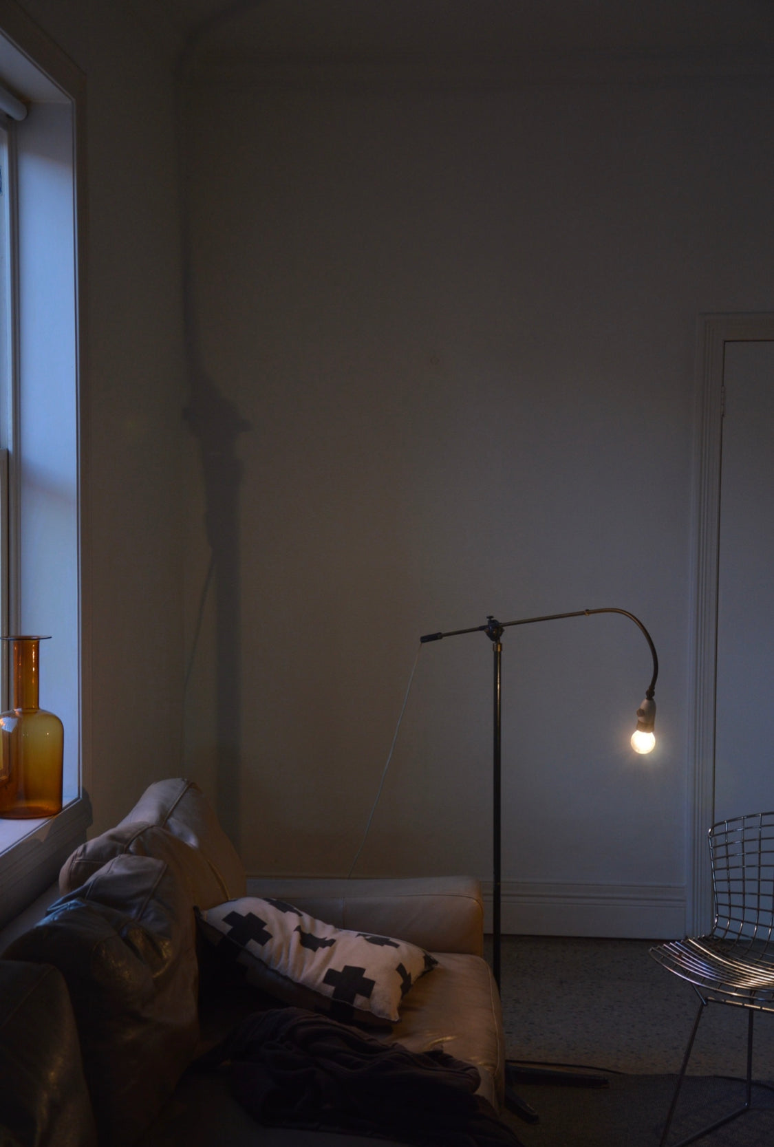 European mid century modern floor standing lamp reading light STUNNING
