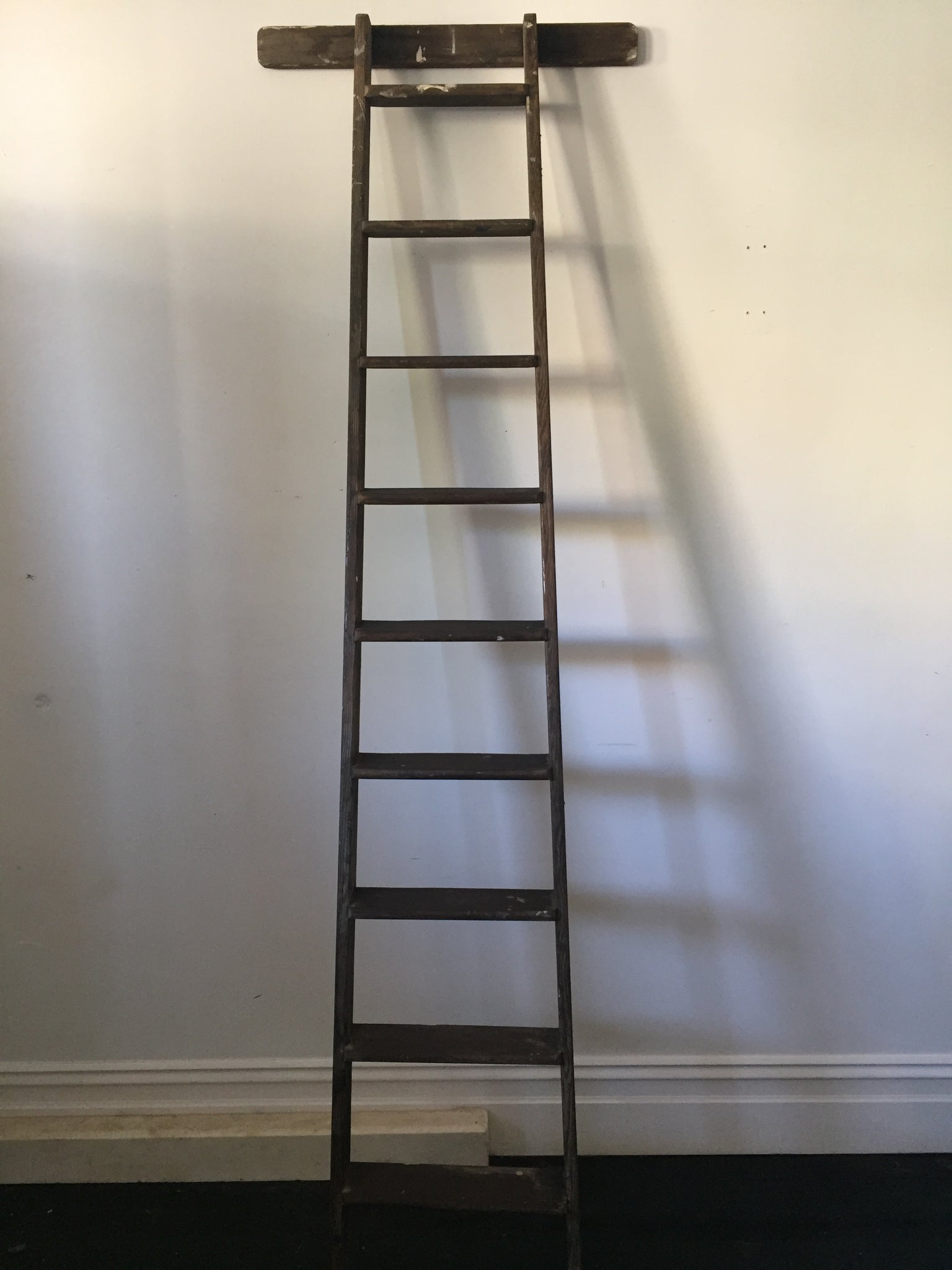 Vintage “Laddercraft” cedar library ladder by Kennett & Hyde