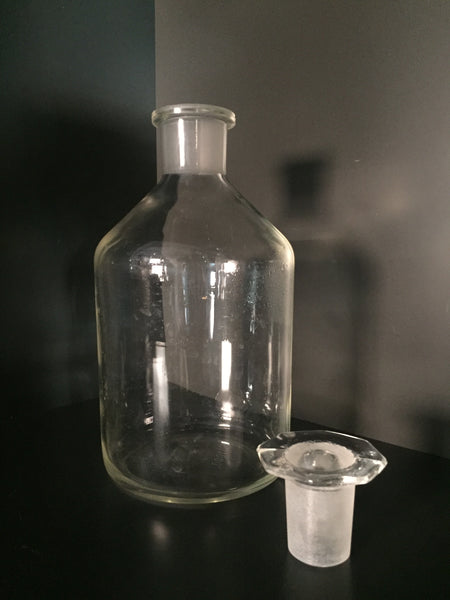 Vintage SCHOTT DURAN 1000ml West German clear glass chemist bottle