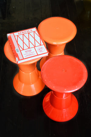 Vintage retro Orange CAROMA stool