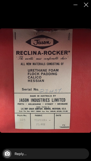 Vintage Retro Mid Century Modern Jason Reclina-rocker
