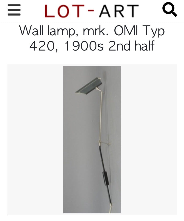 Vintage Danish Floor Lamp OMI TYP 420