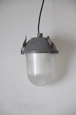 small 1960s Industrial Factory Ceiling Light warehouse pendant  