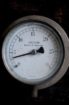 vintage industrial pressure gauge VACUUM Made in England