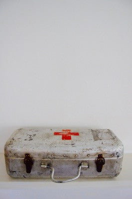vintage industrial Czech military first aid case 1960s