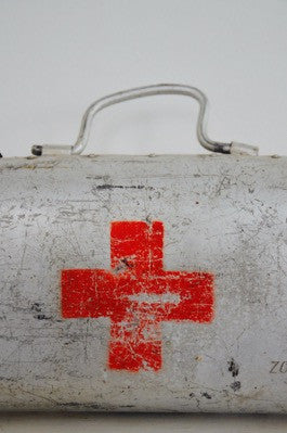 vintage industrial Czech military first aid case 1960s